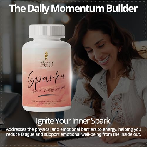 FEU Spark Plus – Women’s Libido, Vitality & Intimacy Support – L-Citrulline, Ashwagandha, Maca, Saffron & Panax Ginseng – Emotional Balance & Energy Support – 120 Vegan Capsules (24 Servings)